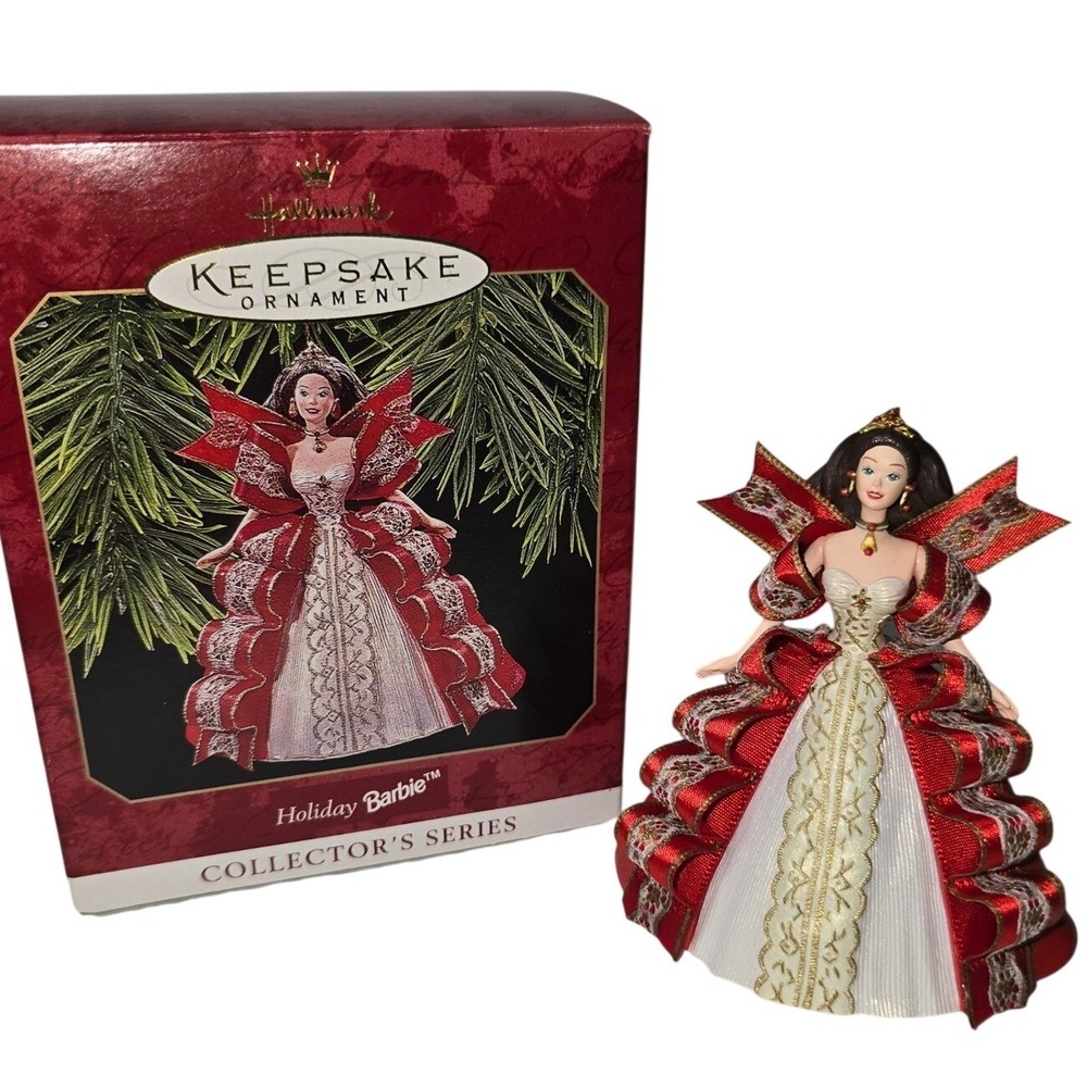 Hallmark Keepsake Ornament Holiday Barbie 5th in Collector Series 1997